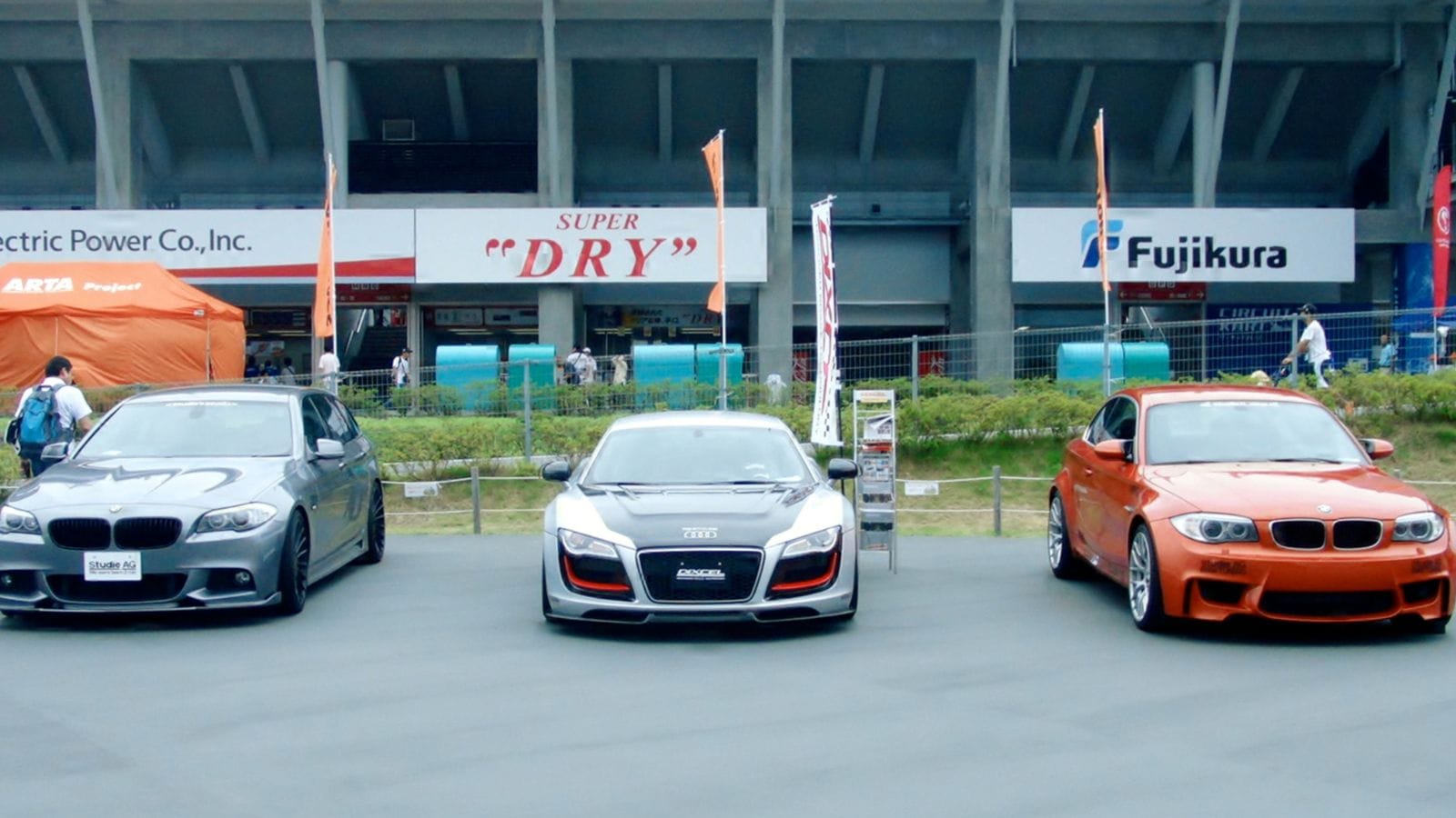 BMW 535i Touring (F11) tuned by Studie, Audi R8 V8 Coupé (type 42) tuned by DIXCEL and BMW 1 series M Coupé (E82) tuned by Studie