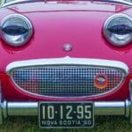 1960 Austin Healey Sprite sports car at local car show in Truro, Nova Scotia, Canada