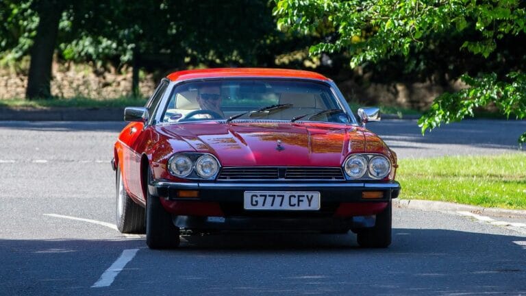 1989 red Jaguar XJS