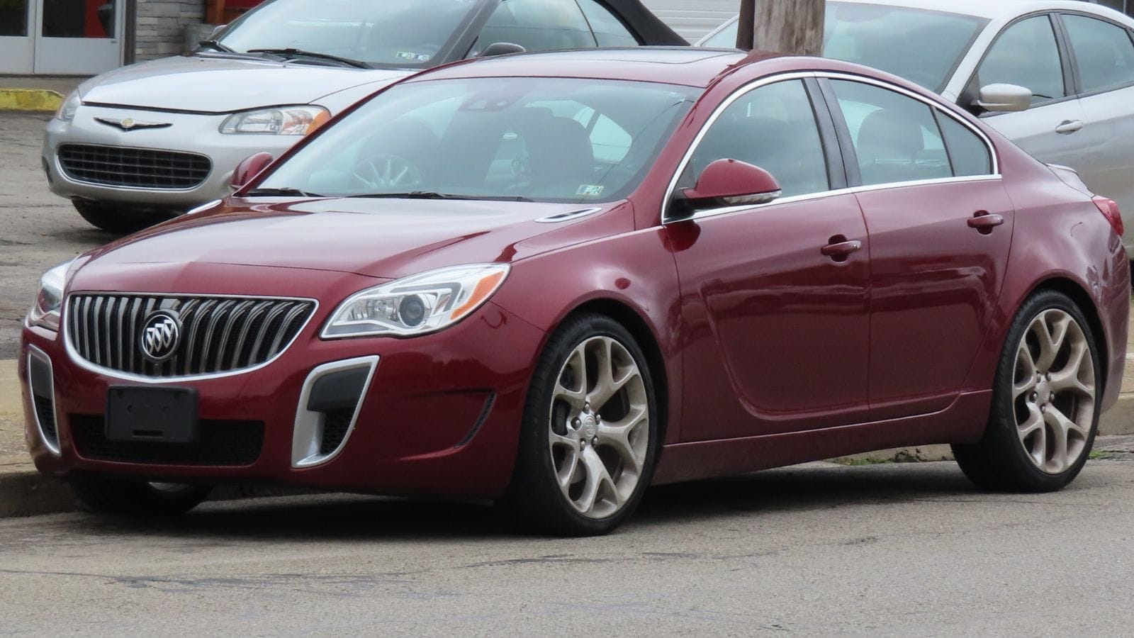2016 Buick Regal GS photographed in New Brighton, Pennsylvania. Finished in Crimson Red Tintcoat.