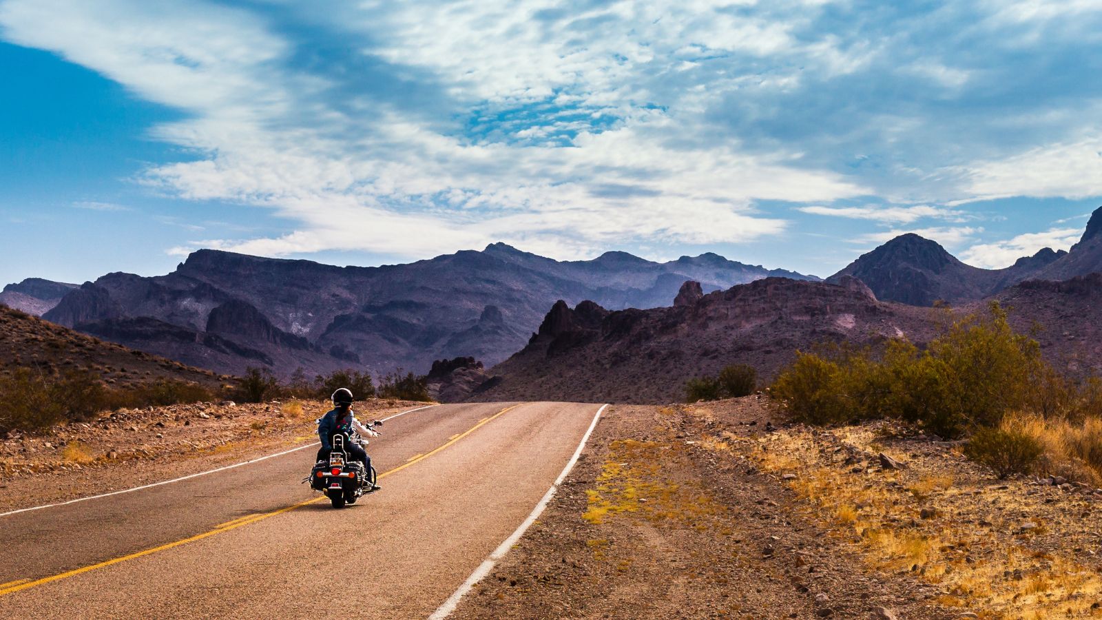 Biker driving