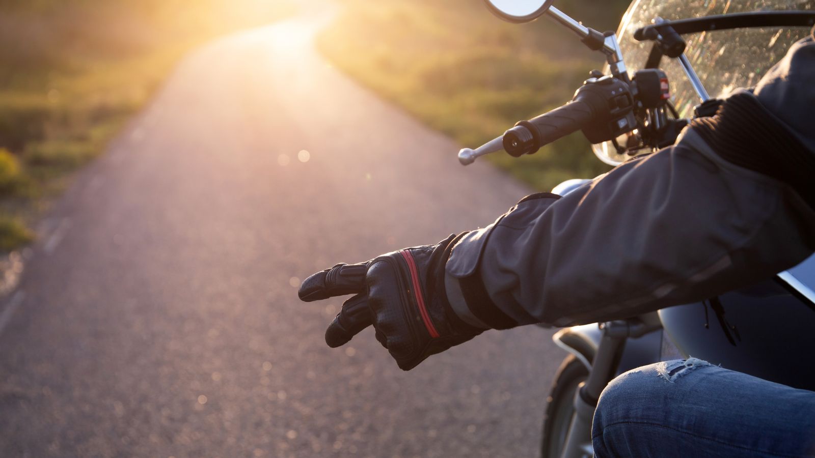 Gesture of biker greeting