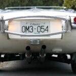 Jaguar E-type 4.2 Coupe backside with BC Collector License plate