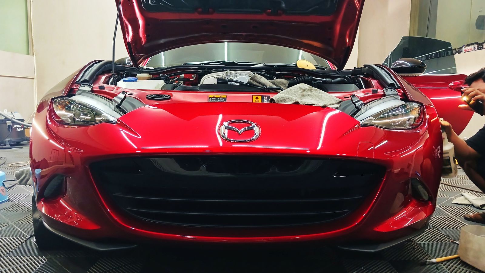 Mazda Miata MX-5 RF ND on detailing workshop