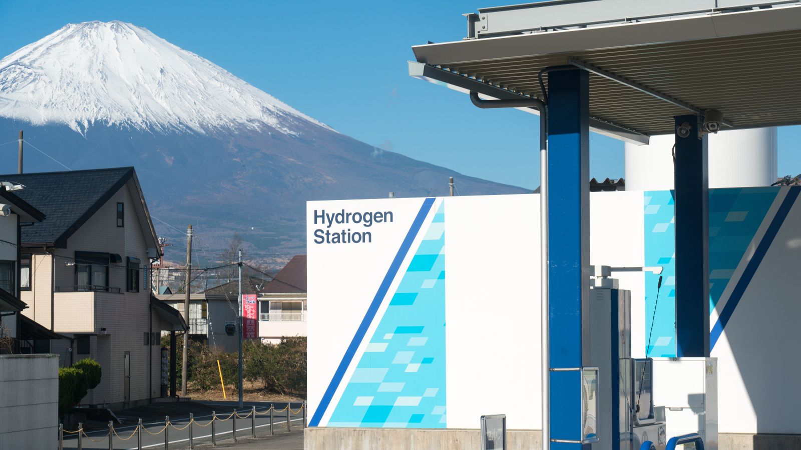 Mt. Fuji and hydrogen station