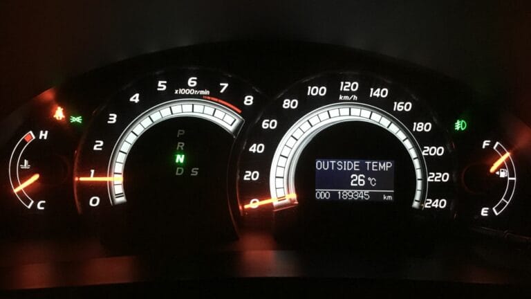 RPM meter, speed meter, fuel