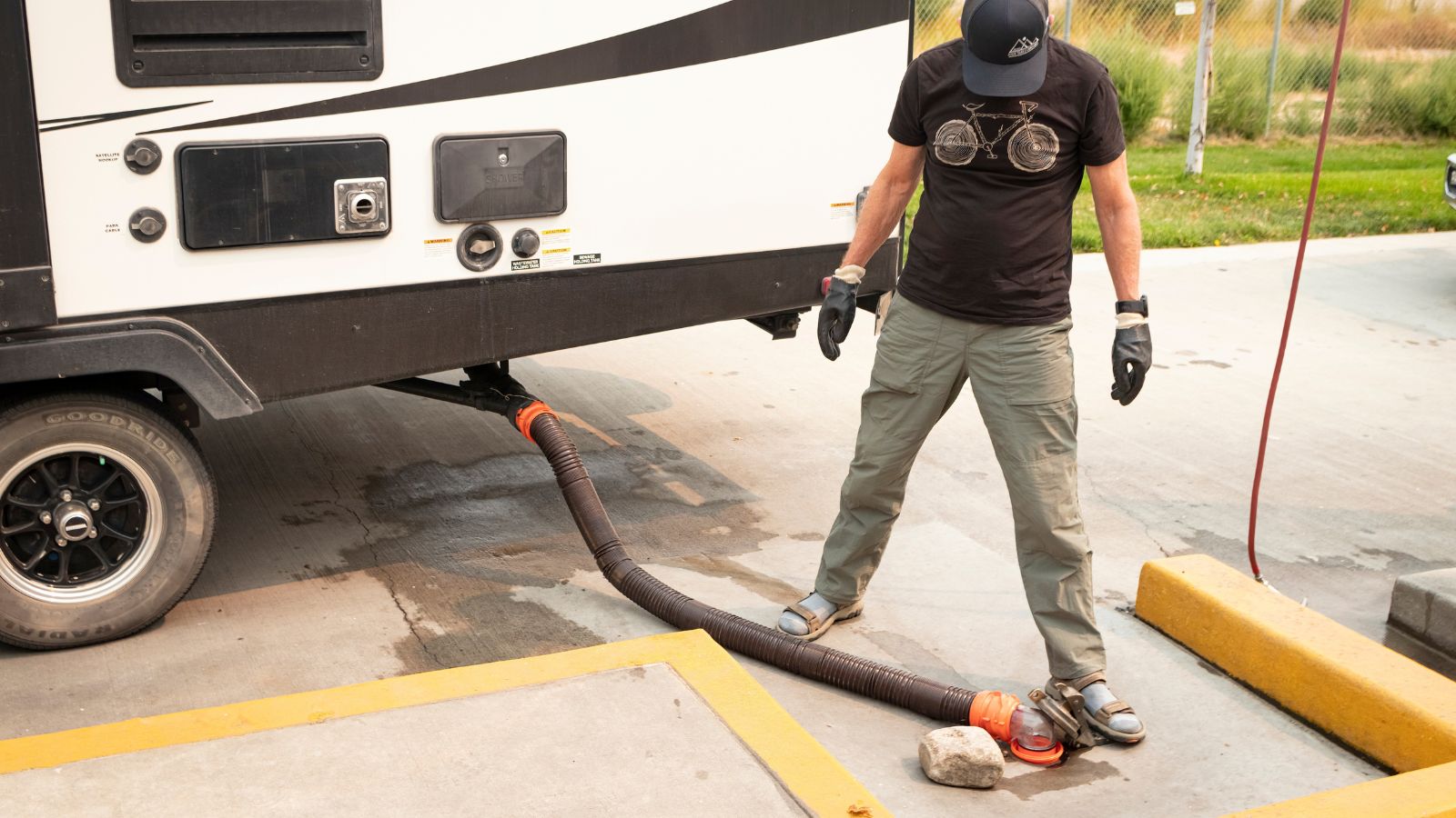 RV wastewater at dump station