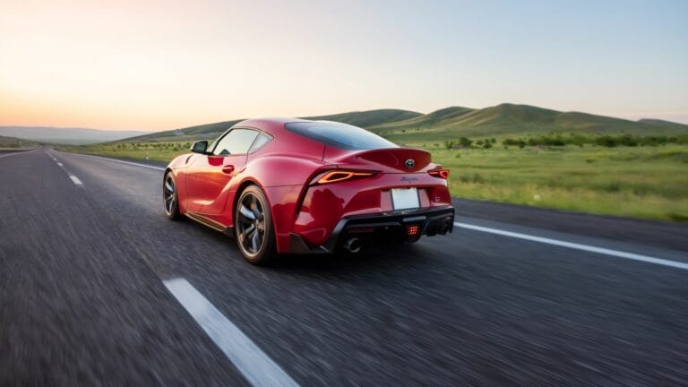 Red Toyota Supra 2020