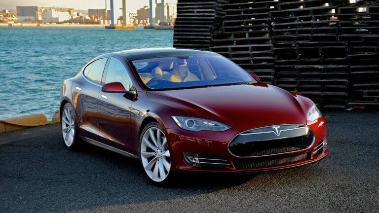 Tesla Model S signature red