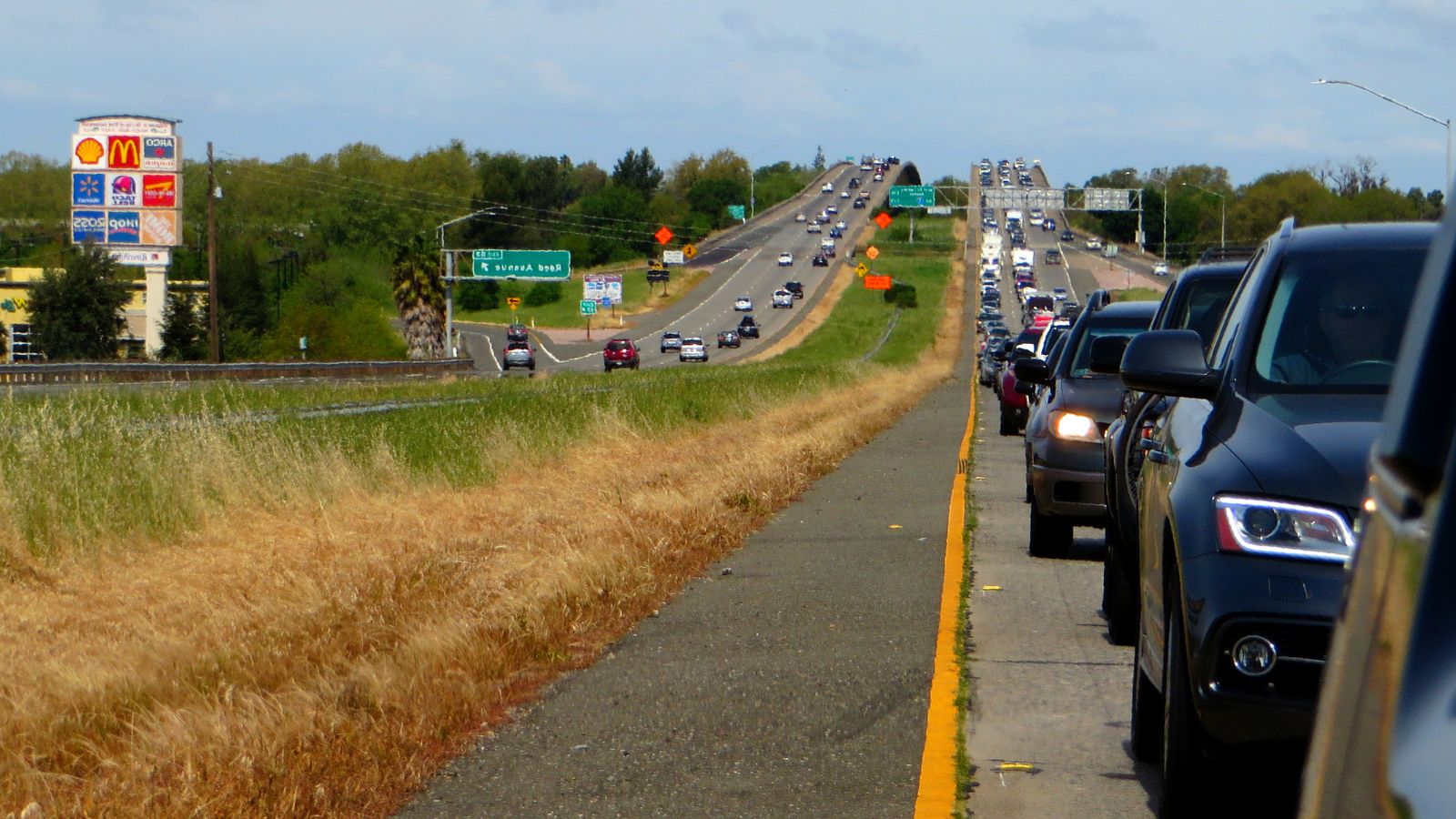 Traffic Jam on Interstate 80, West Sacramento, California