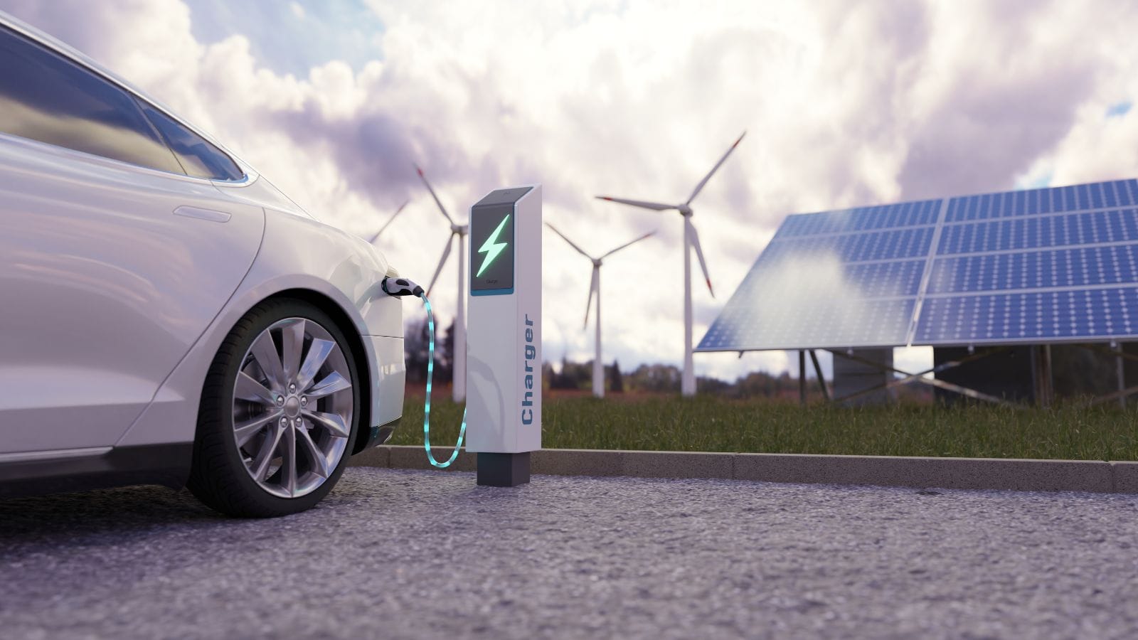 Using of charge station, solar panel