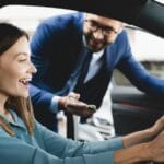 Woman in car