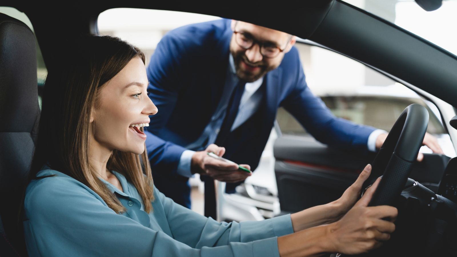 Woman in car