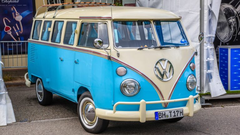 blue VOLKSWAGEN VW TYPE 2 T1 microbus