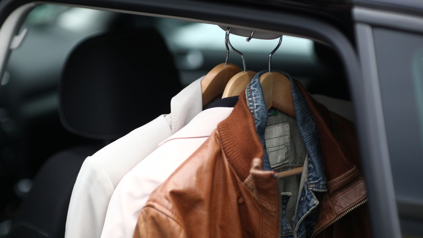 coat hanger in car
