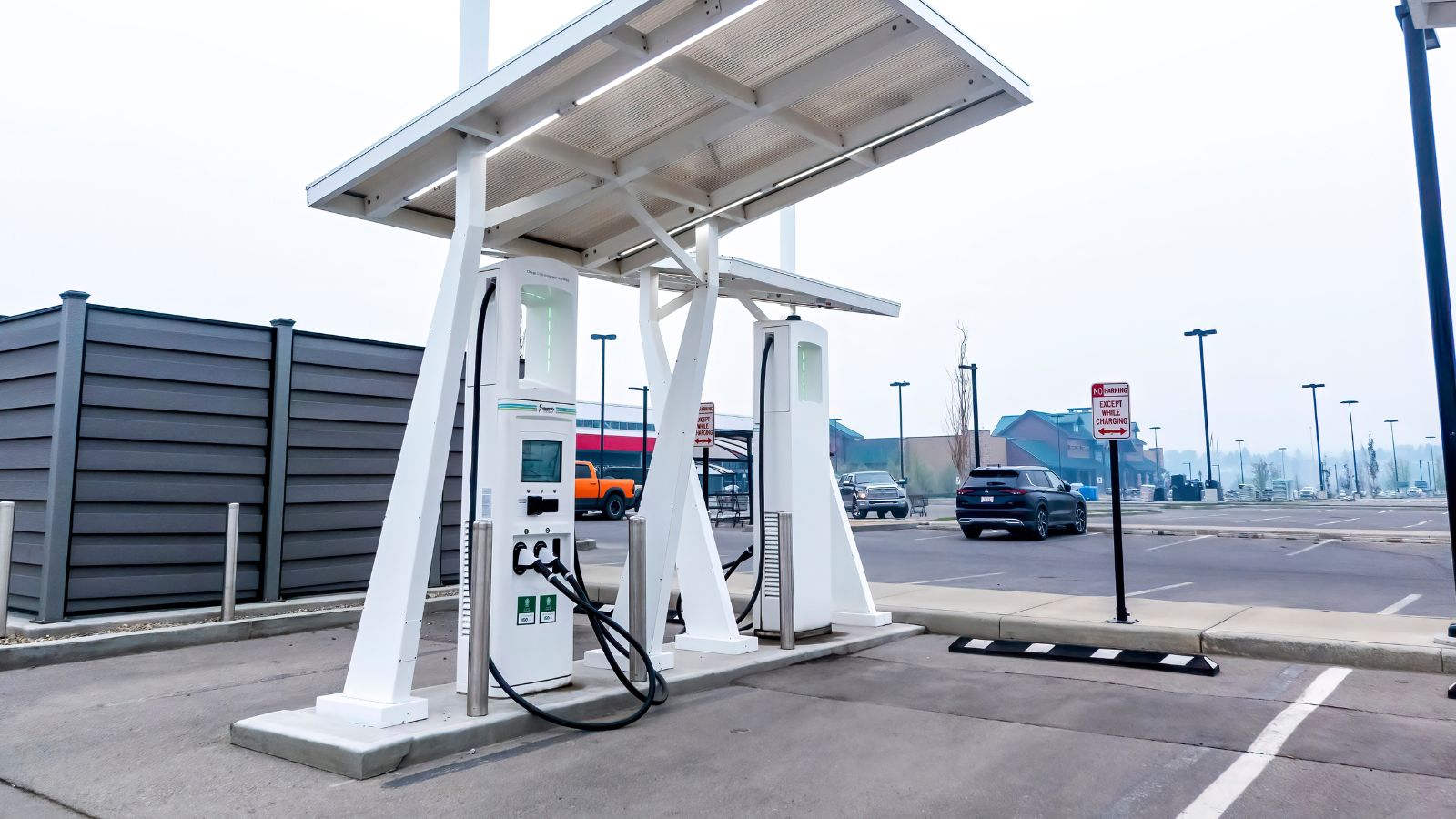 Calgary, Alberta, Canada. May 17, 2023. An electric car charging station.