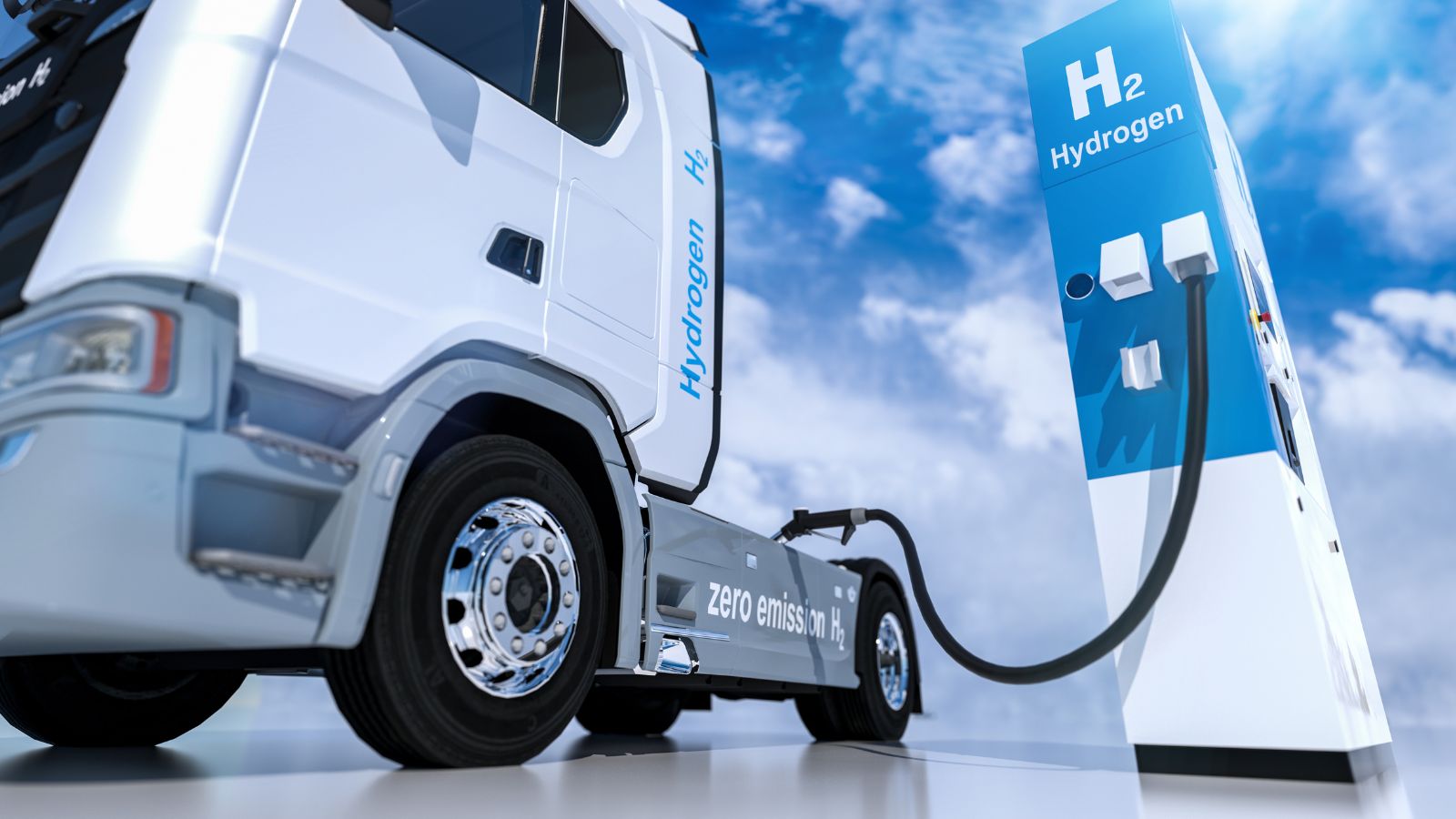 hydrogen logo on gas stations fuel
