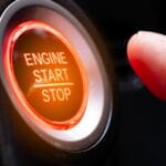 pressing the car start button