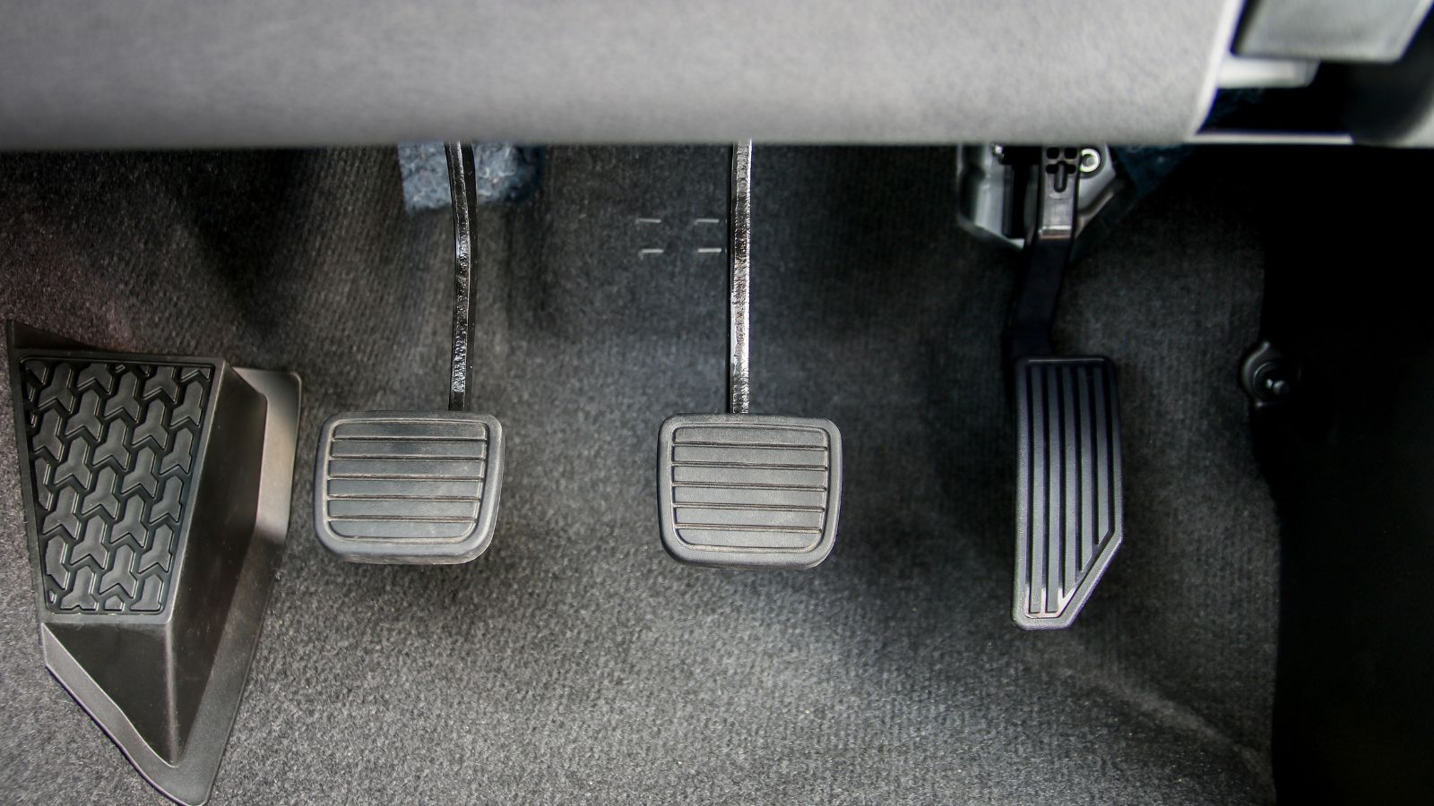 Accelerator, brake pedal and clutch pedal of manual gear car