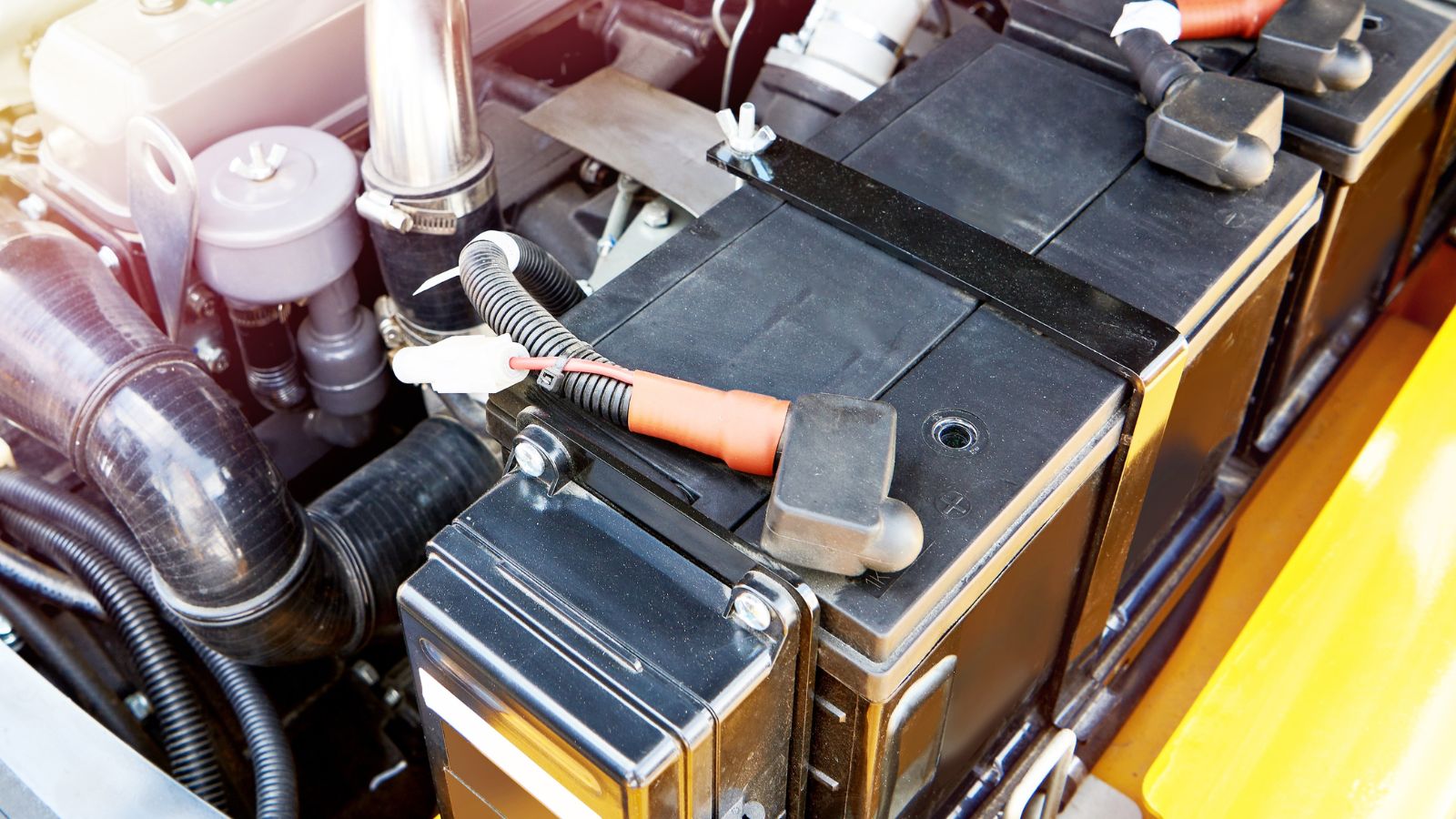 Batteries and engine truck car