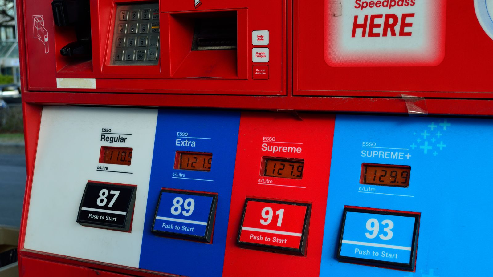Gas station pump
