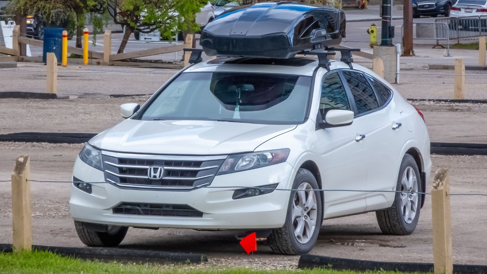 Honda Accord Crosstour with a cargo box