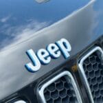 Jeep logo on black car