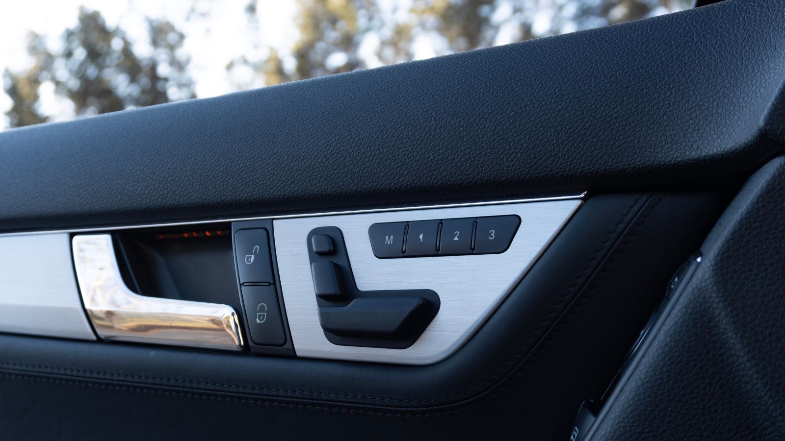 Mercedes-Benz power seat controls with memory function