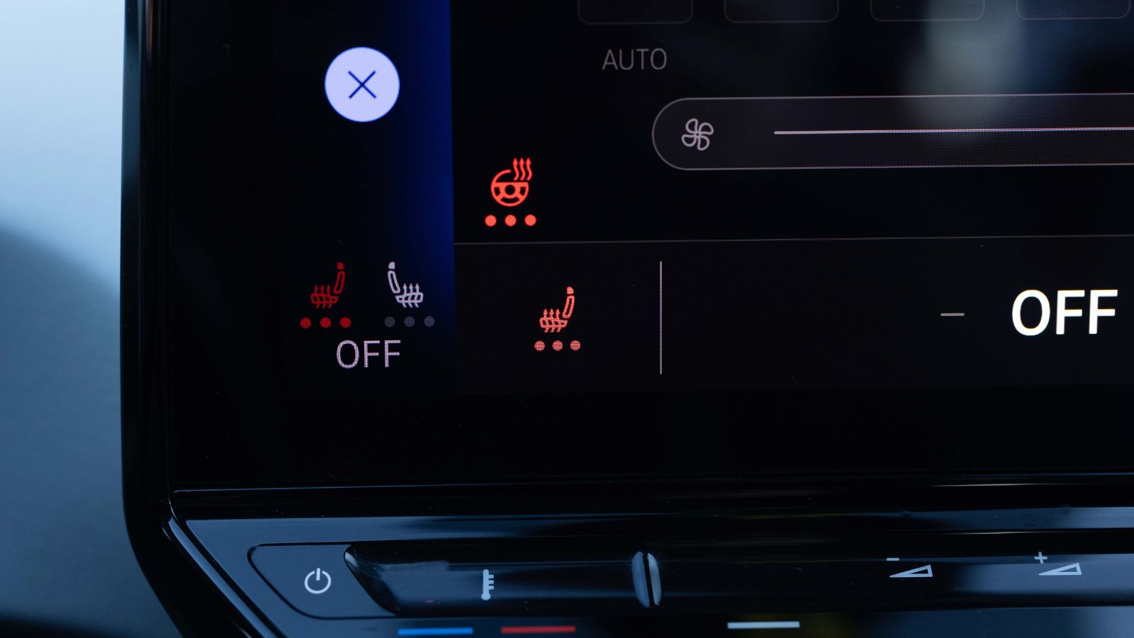 Switching ON heated seats, EV
