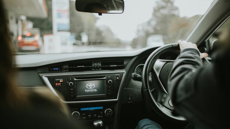 Toyota Auris car dashboard, car drive