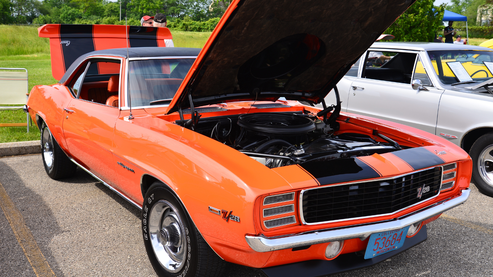 hugger orange with black stripes 1969 Chevrolet Camaro Z-28 RS