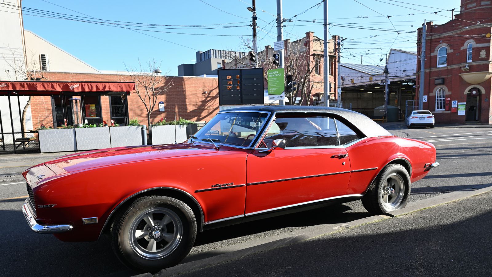 red Chevrolet Camaro 327 Rally Sport