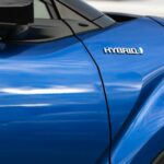 toyota hybrid car sign
