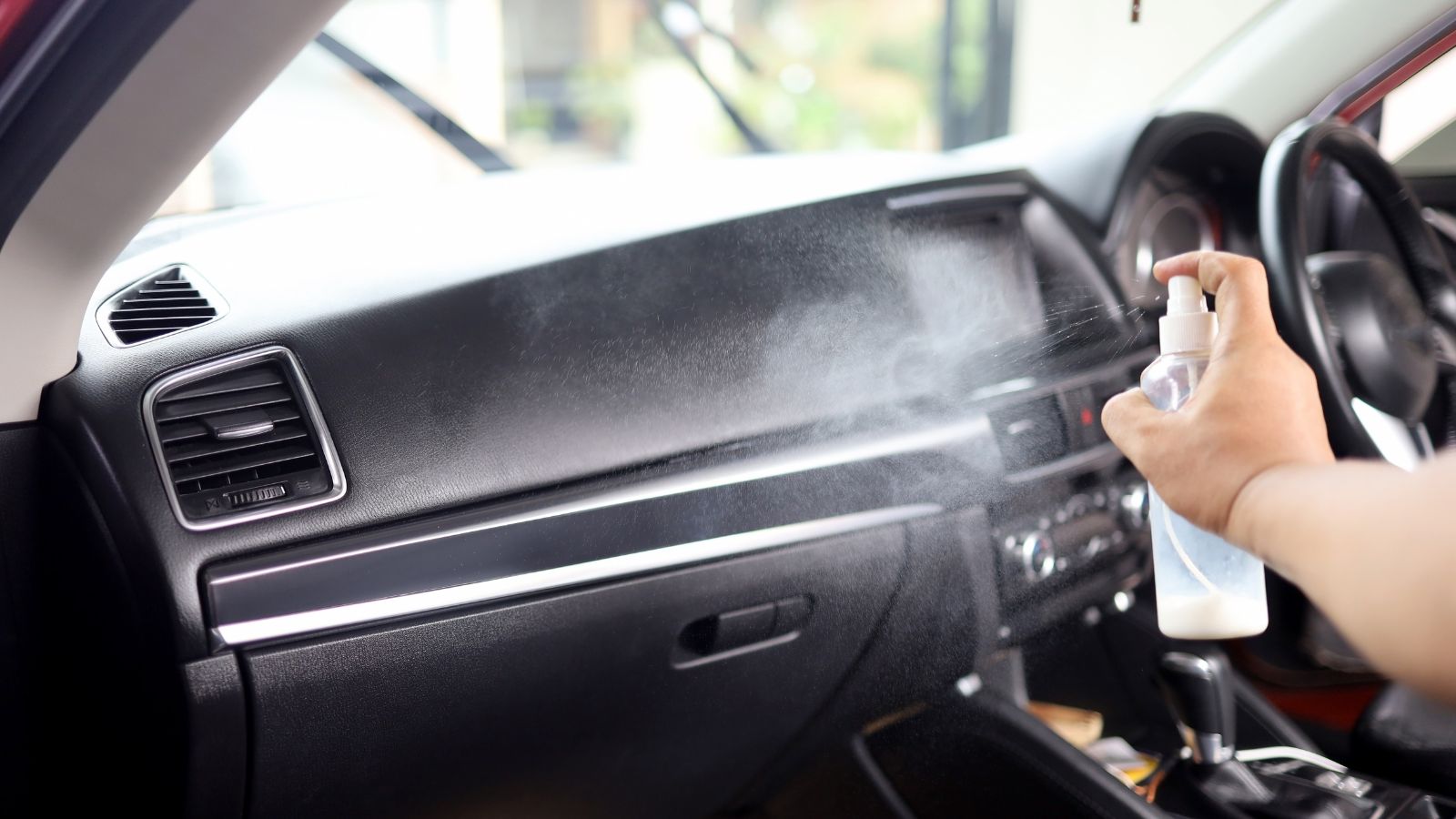 car interior and spray