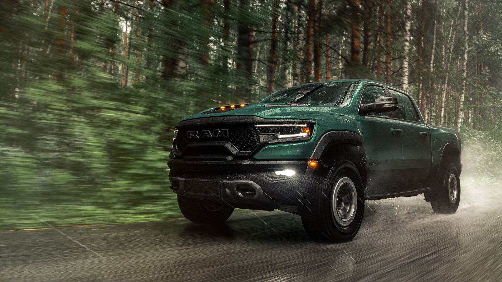 green Dodge Ram